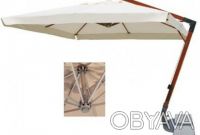 Деревянный консольный зонт "XL" с алюминиевыми рёбрами:
Размер: 3х3м,. . фото 4