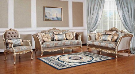 Шикарная мягкая мебель диван и два кресла в стиле Барокко .
Диваны классическог. . фото 10