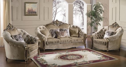 Шикарная мягкая мебель диван и два кресла в стиле Барокко .
Диваны классическог. . фото 13
