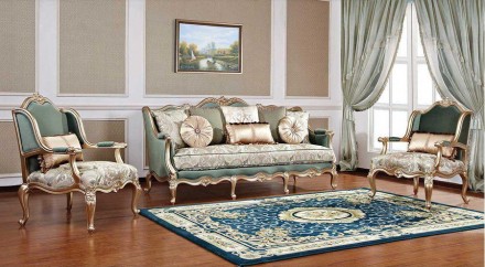 Шикарная мягкая мебель диван и два кресла в стиле Барокко .
Диваны классическог. . фото 3