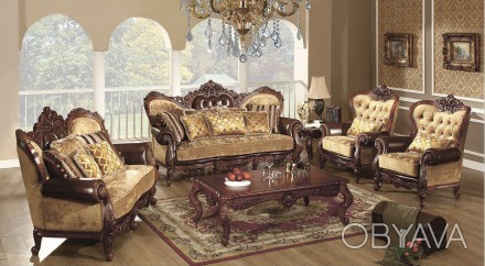 Шикарная мягкая мебель диван и два кресла в стиле Барокко .
Диваны классическог. . фото 1