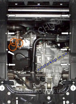 Защита двигателя автомобиля:
Fiat Ducato (2014-) Кольчуга
Защищает двигатель, КП. . фото 5