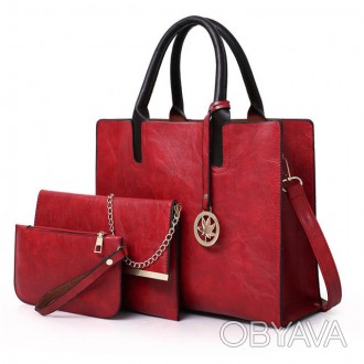 Набор женских сумок состоящий из 3 предметов - мечта любой модницы. Классический. . фото 1