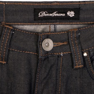 Женские джинсы со стразами Donna Amara (Италия). Оригинал.
Покрой - прямой, тал. . фото 6