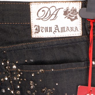 Женские джинсы со стразами Donna Amara (Италия). Оригинал.
Покрой - прямой, тал. . фото 8