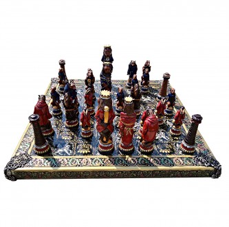 Елітна шахматна партія “ЛЕВ - ЦАР ЗВІРІВ”.
Ручна робота. 
Шахові ф. . фото 4