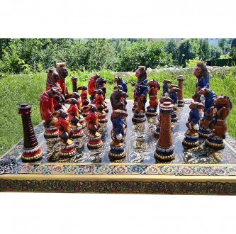 Елітна шахматна партія “ЛЕВ - ЦАР ЗВІРІВ”.
Ручна робота. 
Шахові ф. . фото 7