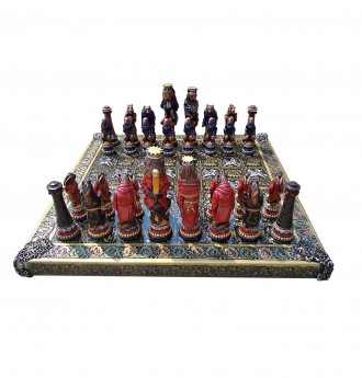 Елітна шахматна партія “ЛЕВ - ЦАР ЗВІРІВ”.
Ручна робота. 
Шахові ф. . фото 2