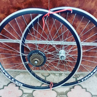 Вело колёса на двойном ободе в сборе 20.24.26.28 комплект 
Обод - Двойной алюми. . фото 2