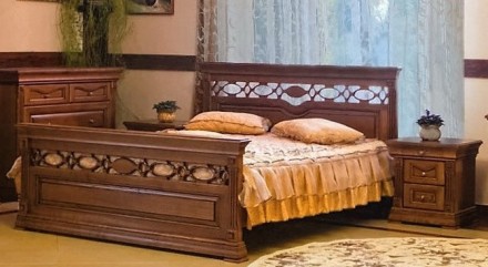 Пропонуємо двоспальне дубове ліжко Елеонора нова.
Ціна вказана за ліжко на. . фото 3