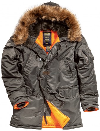 Зимова куртка аляска Alpha Industries Slim Fit N-3B Parka - 100% оригінальна кур. . фото 2