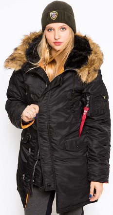 Жіноча зимова куртка аляска N-3B W Parka Alpha Industries має чотири зручні кише. . фото 3