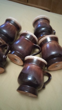 Чашки керамика, очень легкие, можно для чая, а могут быть и пивными кружками, вы. . фото 5