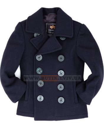 Дитяче пальто Boys USN Pea Coat Alpha Industries - морський бушлат ВМФ США, заст. . фото 2