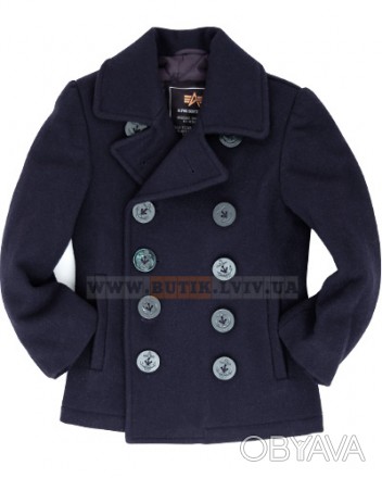Дитяче пальто Boys USN Pea Coat Alpha Industries - морський бушлат ВМФ США, заст. . фото 1
