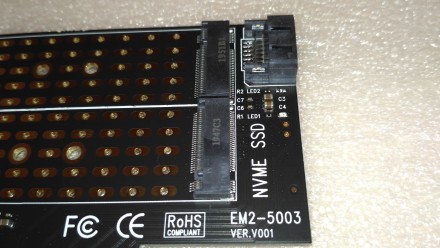 Переходник из PCI-E x4 для M.2 SSD, интерфейс подключения PCI-e либо SATA . Подх. . фото 8