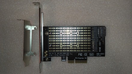 Переходник из PCI-E x4 для M.2 SSD, интерфейс подключения PCI-e либо SATA . Подх. . фото 3