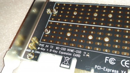 Переходник из PCI-E x4 для M.2 SSD, интерфейс подключения PCI-e либо SATA . Подх. . фото 7