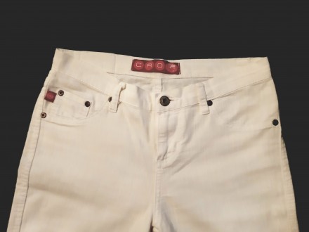 Летние белые тонкие джинсы CRO в отличном состоянии, никакой желтизны и дефектов. . фото 3