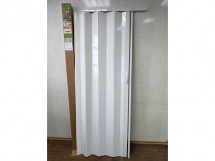 Двери гармошка глухая 810х2030х6мм. Белый ясень №1 доставка по Украине. Днепр. фото 1