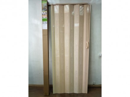 Двери гармошка глухая №2 Сосна 810*2030*6 мм раздвижная  пластиковая. Днепр. фото 1