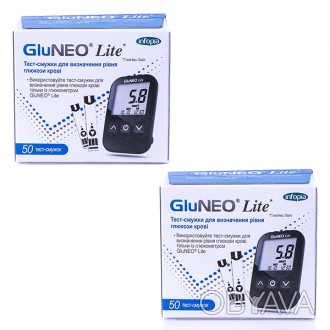 
Тест-полоски для определения глюкозы в крови GluNEO Lite® используются вместе с. . фото 1