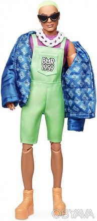 Кукла Барби Кен Barbie BMR1959 Ken Fully Poseable Fashion Doll with Neon Hair, i. . фото 1