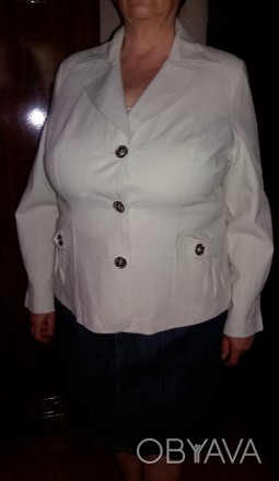 Продам женский легкий пиджак с длинным рукавом - текстура ткани "лён",. . фото 1