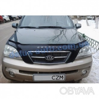 Мухобойка на капот KIA Sorento 2002-2009 Дефлектор капота на Киа Соренто 2002-20. . фото 1