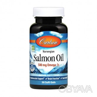 
 
Масло лосося Norwegian Salmon Oil 500 mg Omega-3s от Carlson Labs – это высок. . фото 1