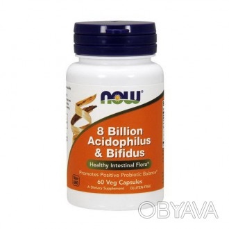 
 
8 Billion Acidophilus & Bifidus от NOW Foods содержит смесь двух основных вид. . фото 1