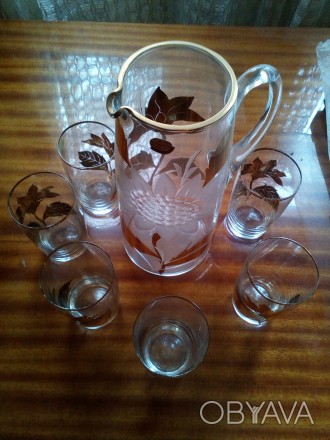Кувшин Bogemia и 6 стаканов. Самовывоз. . фото 1