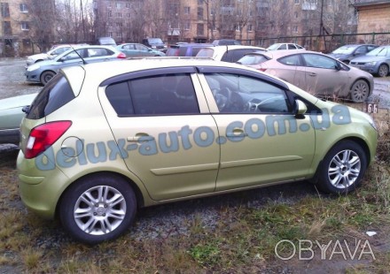 Ветровики Cobra Tuning на авто Opel Corsa D 5d 2006 Дефлекторы окон Кобра для Оп. . фото 1