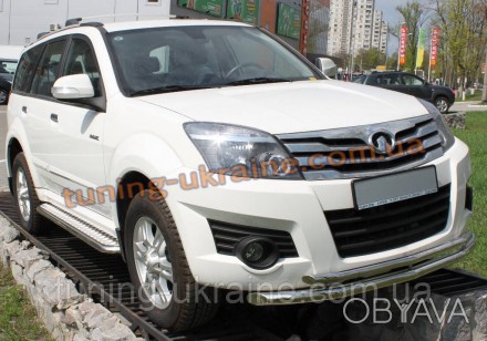 Защита переднего бампера труба двойная для на Great Wall Hover-Haval H3 2010 вып. . фото 1