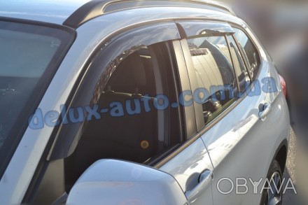Ветровики Cobra Tuning на авто БМВ X1 Ф48 2015 Дефлекторы окон Кобра для BMW X1 . . фото 1