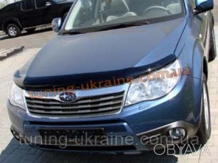 Дефлектор капота «мухобойка» от компании SIM для Subaru Forester 2008-12 предназ. . фото 1