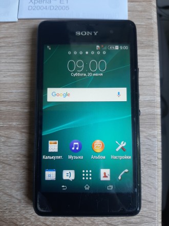 Sony Xperia E1 D2005 Black.
Телефон рабочий.
В хорошем состоянии.
Аккумулятор. . фото 2