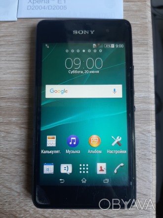 Sony Xperia E1 D2005 Black.
Телефон рабочий.
В хорошем состоянии.
Аккумулятор. . фото 1