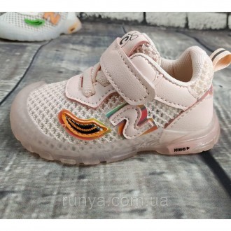 Розовые летние детские кроссовки для девочки S-Kids. Материал: Дышащая сетка, в . . фото 7