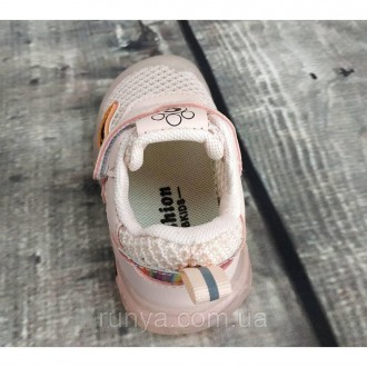 Розовые летние детские кроссовки для девочки S-Kids. Материал: Дышащая сетка, в . . фото 5