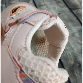 Розовые летние детские кроссовки для девочки S-Kids. Материал: Дышащая сетка, в . . фото 6