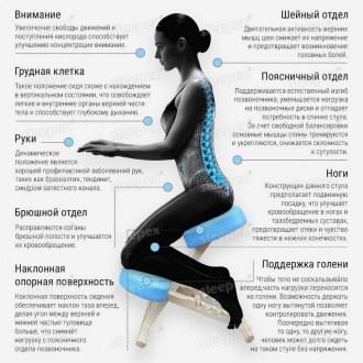 Ортопедический стул с упором на колени разработан европейскими ортопедами для сн. . фото 3