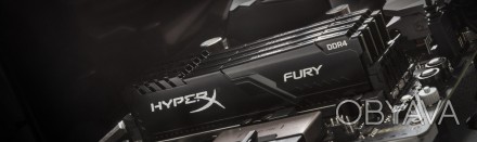 
Планка памяти DDR4 16 GB 3600MHz kingston HyperX Fury Black CL17 (box) HX436C17. . фото 1