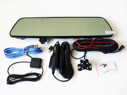 DVR V17 Зеркало регистратор, 7" сенсор, 2 камеры, GPS навигатор, WiFi, 8Gb,. . фото 2