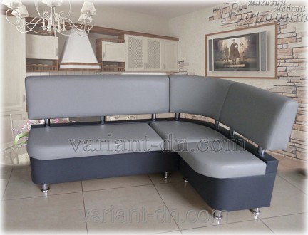Стильный диван для вашей кухни или столовой. Хромированные элементы придают лёгк. . фото 3