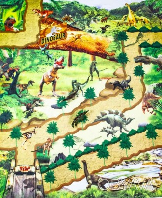 Игровой коврик 80*70 см с набором динозавров 019A-15C
Большой и красочный игрово. . фото 1