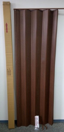 Гармошка ширма №1 белый ясень 820х2030х0,6 мм дверь раздвижная межкомнатная плас. Днепр. фото 1