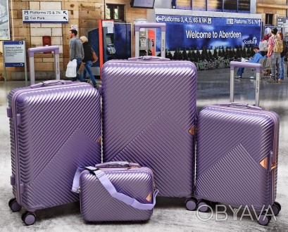 Комплект чемоданов WINGS Dove WN 01 ABS+ CARBON                 1.Европейское ка. . фото 1