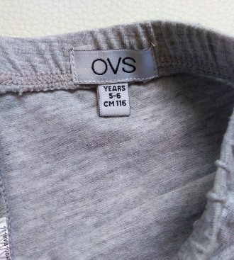 Серые укороченные лосины / леггинсы от итальянского бренда OVS в размере 5-6 лет. . фото 4