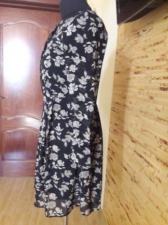 Платье шелковое с длинным рукавом Oodji – длина изделия 93см. Размер манекена 48. . фото 5